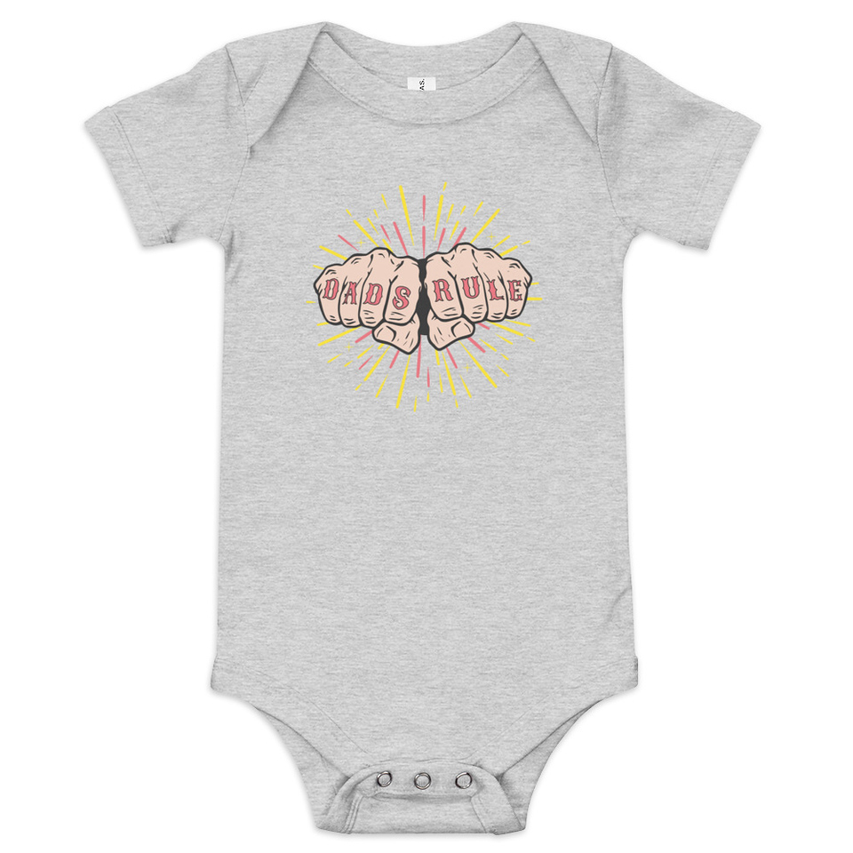Dads Rule Baby Short Sleeve One Piece