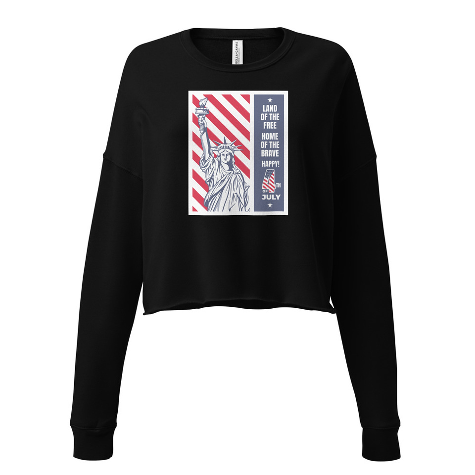 4th of July Women's Cropped Sweatshirt