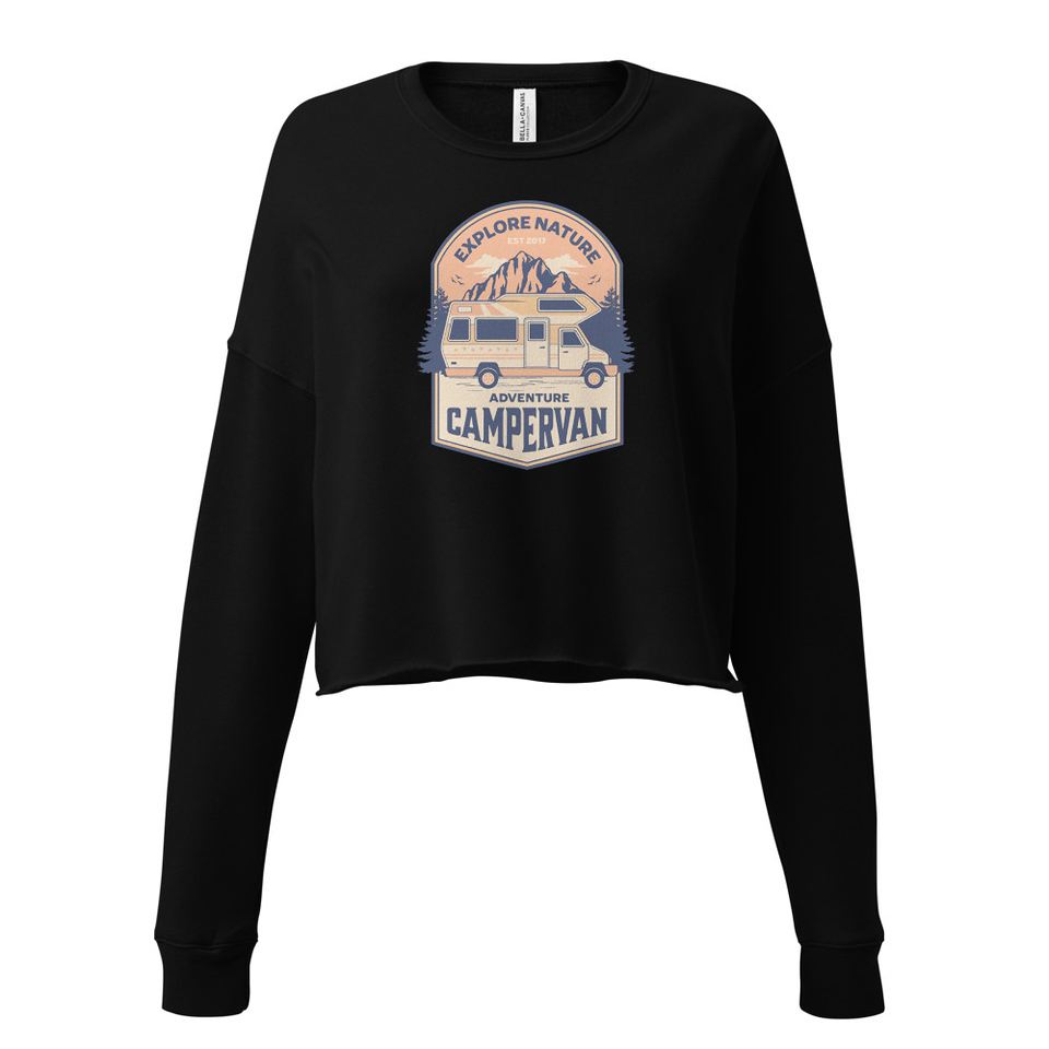 Adventure Campervan - Outdoor Women's Cropped Sweatshirt