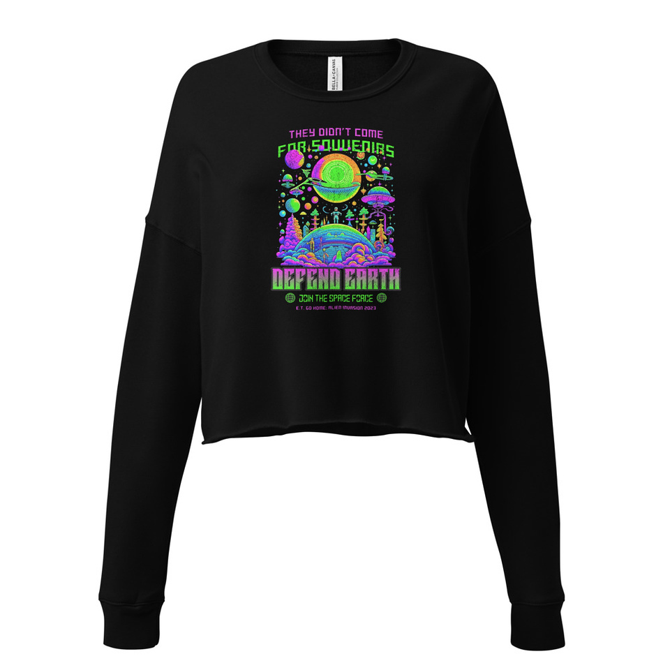 Alien Invasion Women's Cropped Sweatshirt