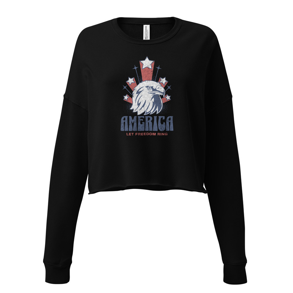 America Women's Cropped Sweatshirt