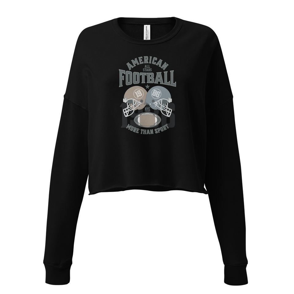 American All Star Football - Sports Helmet Women's Cropped Sweatshirt