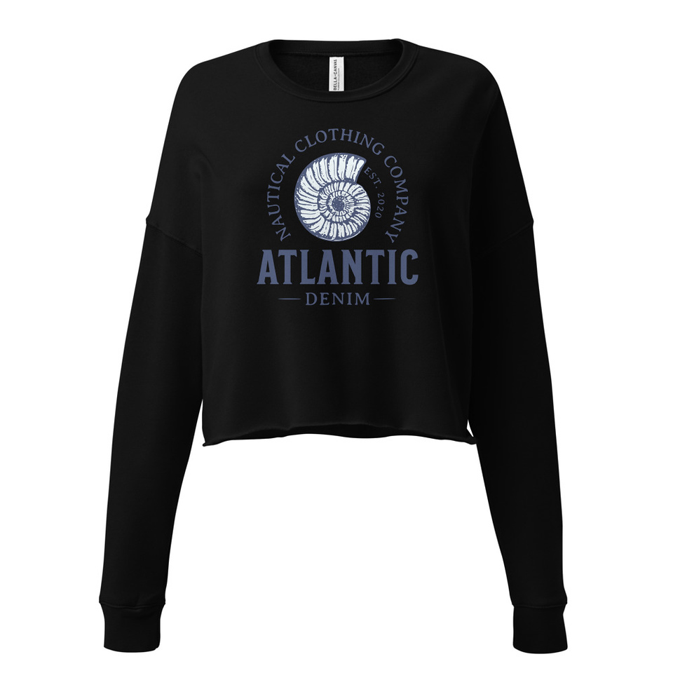 Atlantic Denim - Nautical Women's Cropped Sweatshirt