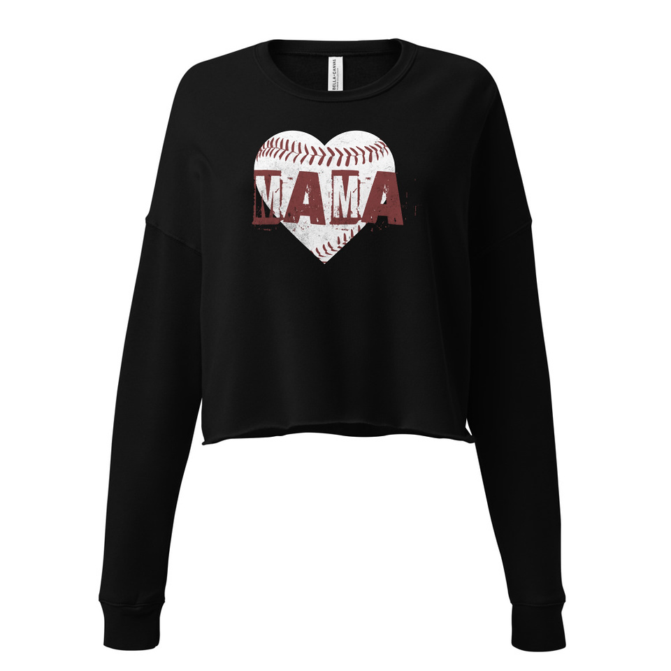 Baseball MAMA Women's Cropped Sweatshirt