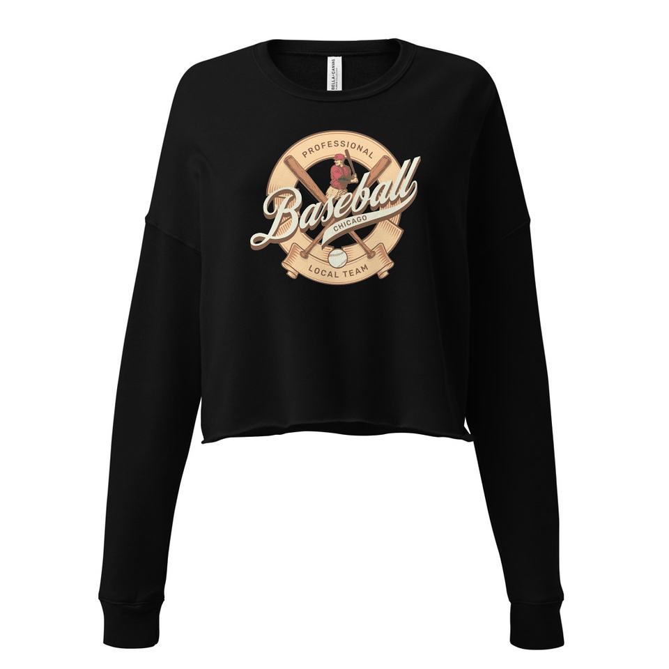 Baseball Team - College Sports Women's Cropped Sweatshirt