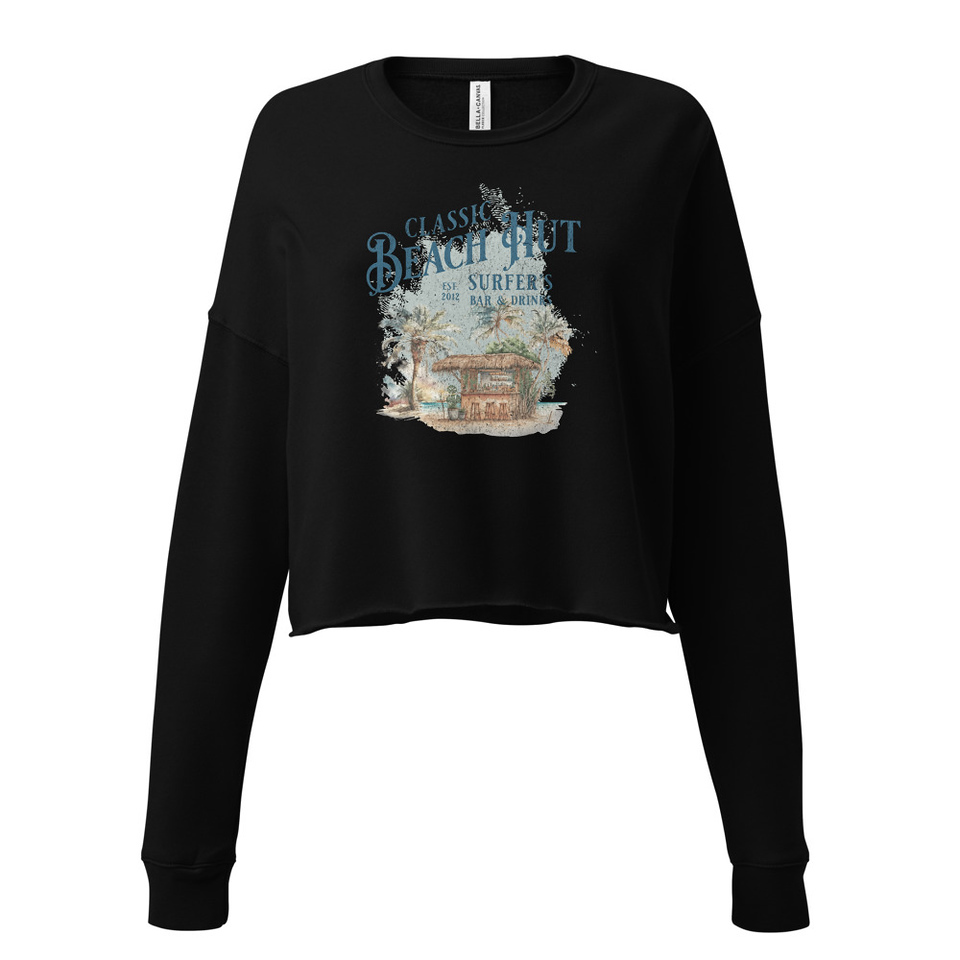 Beach Hut Women's Cropped Sweatshirt