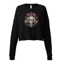 Belzebeast Pentagram - Halloween Skull with Snake Women's Cropped Sweatshirt