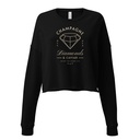 Black Diamonds - Elegant Women's Cropped Sweatshirt