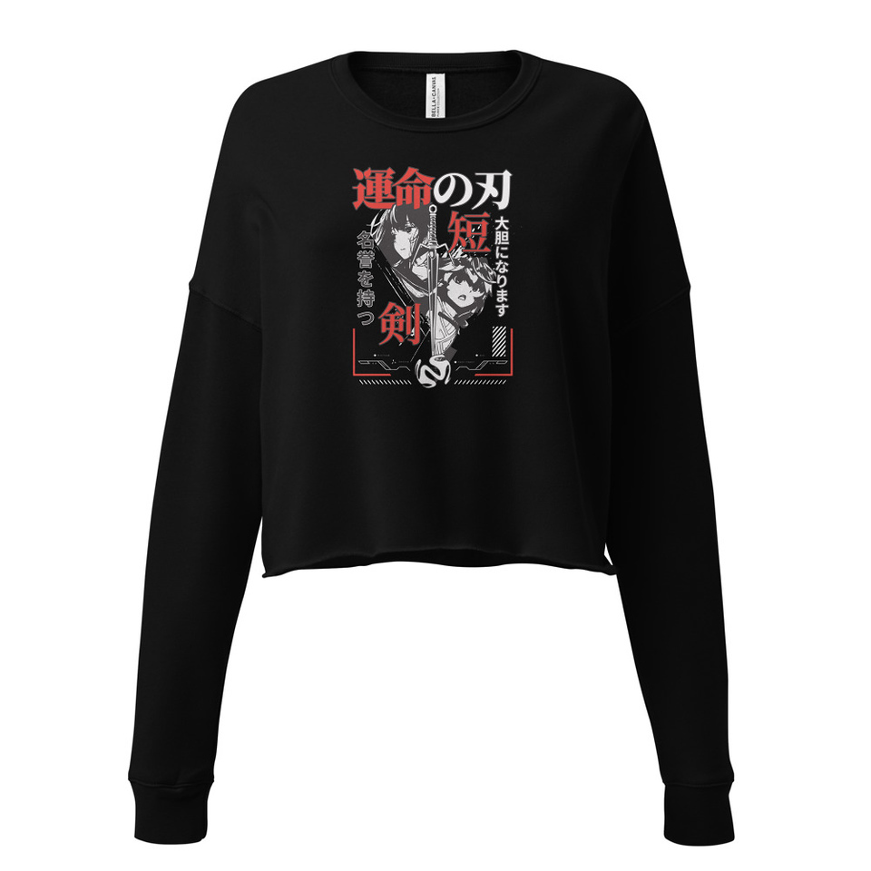 Blades of Fate - Japanese Manga Anime Women's Cropped Sweatshirt