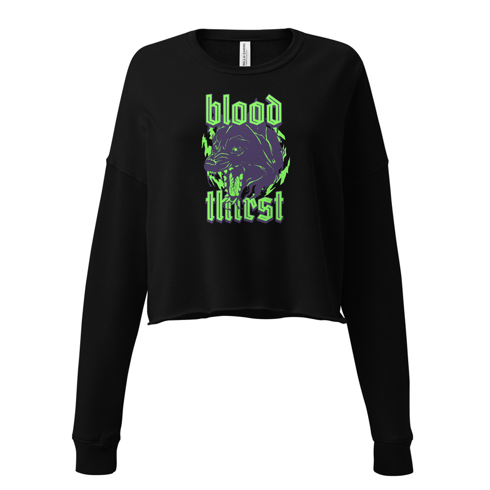 Blood Thirst - Neon Dog Women's Cropped Sweatshirt
