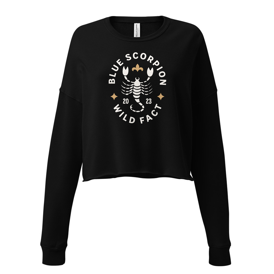 Blue Scorpion - Wildlife Animal Women's Cropped Sweatshirt