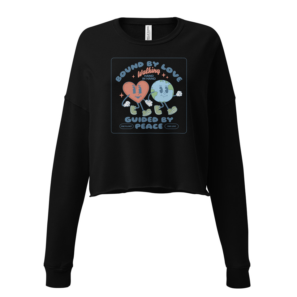 BOUND BY LOVE Women's Cropped Sweatshirt