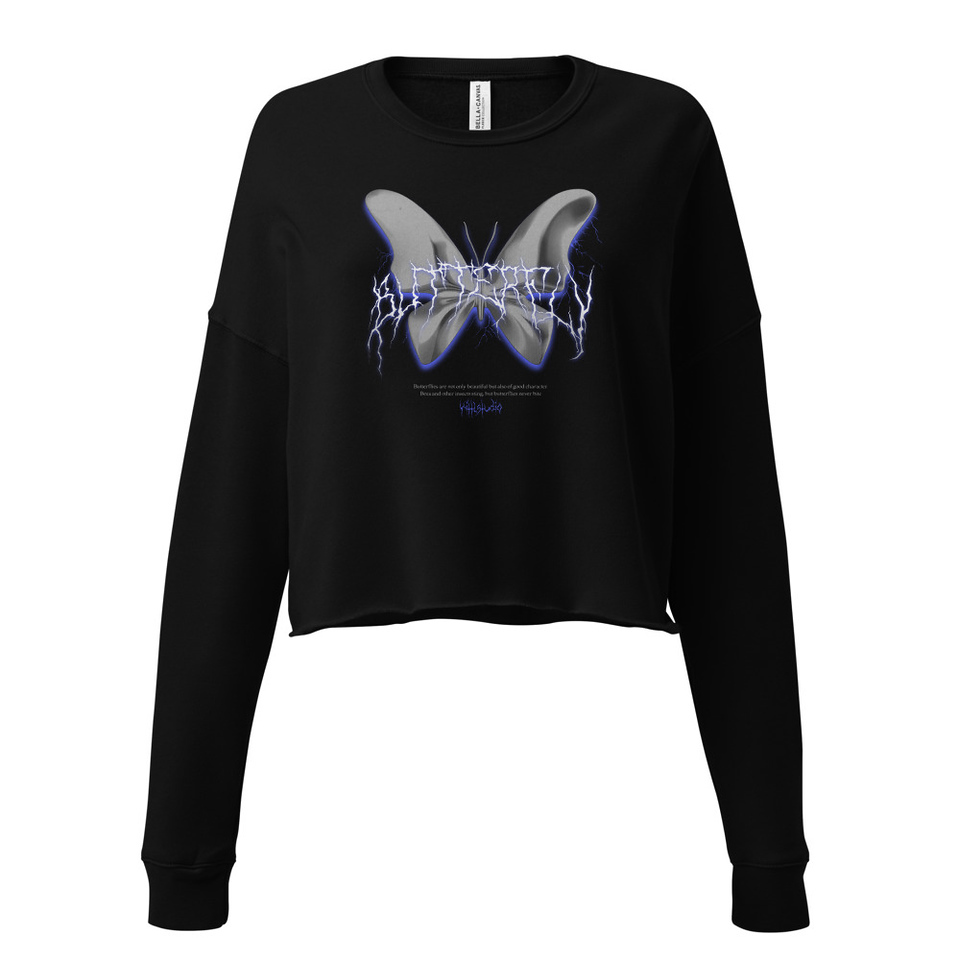 Butterfly Women's Cropped Sweatshirt