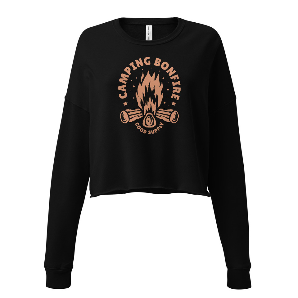Camping Bonfire - Firewood Women's Cropped Sweatshirt
