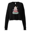 Cartoony Christmas Tree Women's Cropped Sweatshirt