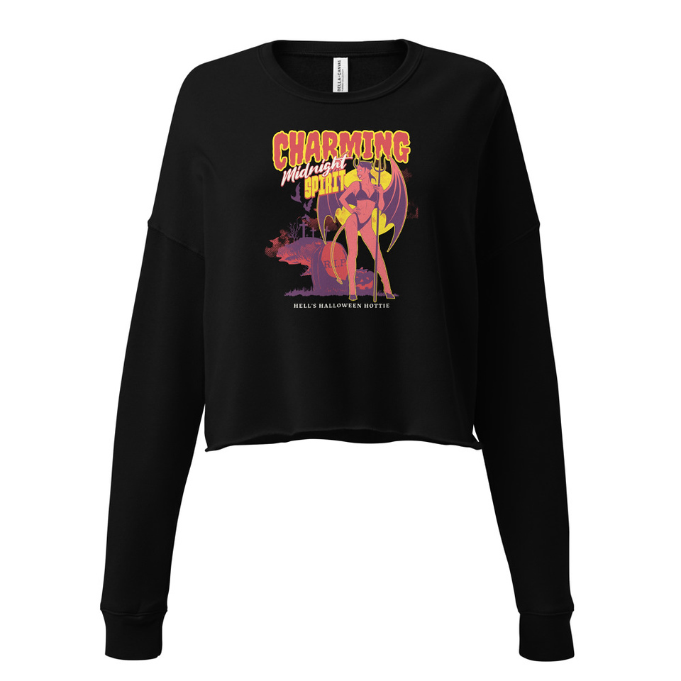 Charming Midnight Women's Cropped Sweatshirt