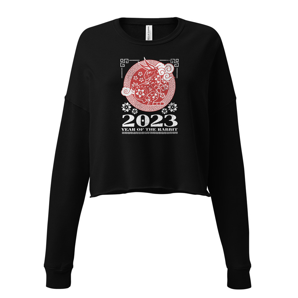 Chinese Lunar Year - Rabbit Women's Cropped Sweatshirt