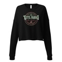 Christmas Tree Farm - Vintage Holiday Badge Women's Cropped Sweatshirt