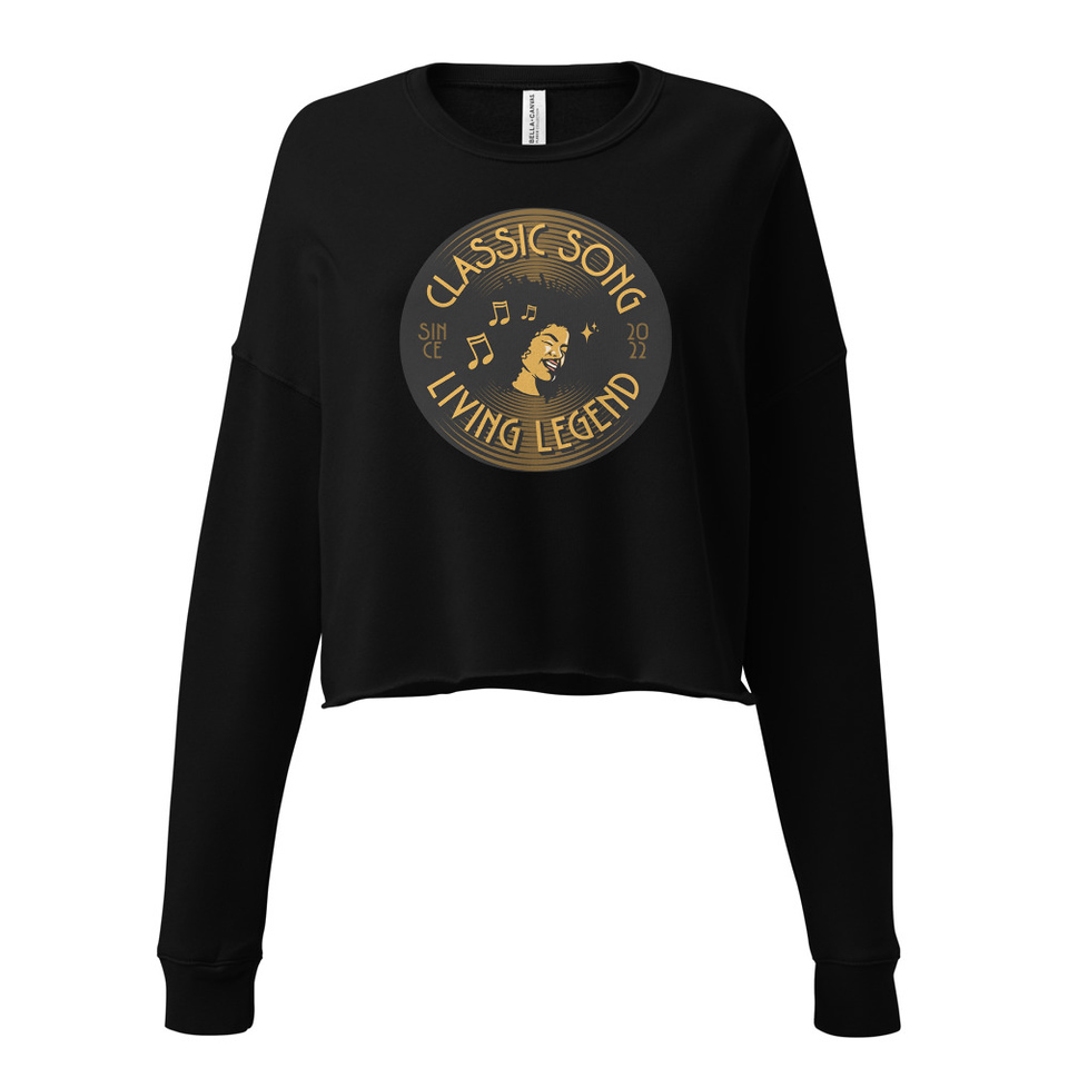 Classic Song - Music Record Women's Cropped Sweatshirt
