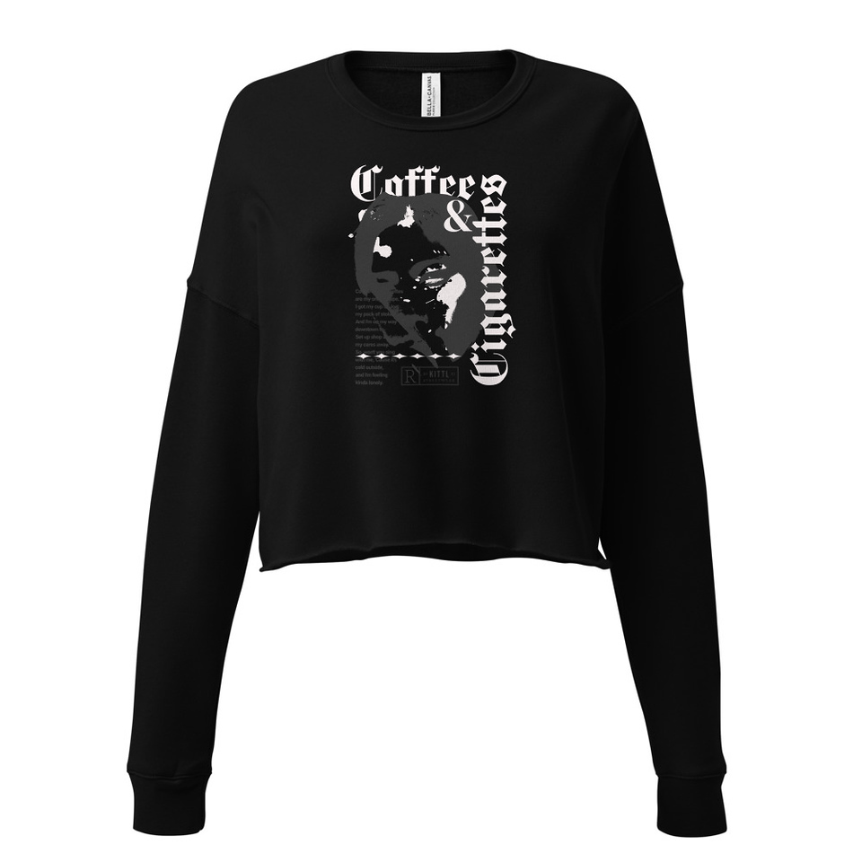 Coffee & Cigarettes Women's Cropped Sweatshirt