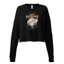 Coffee Cup - Comics Mascot Women's Cropped Sweatshirt