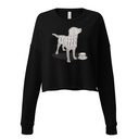 Coffee Dog Women's Cropped Sweatshirt