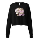 Coffee is Happiness - Retro Cartoon Mascot Women's Cropped Sweatshirt