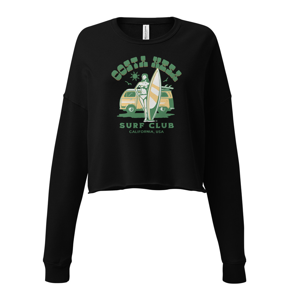 Costa Mesa Surf Club - Campervan Women's Cropped Sweatshirt