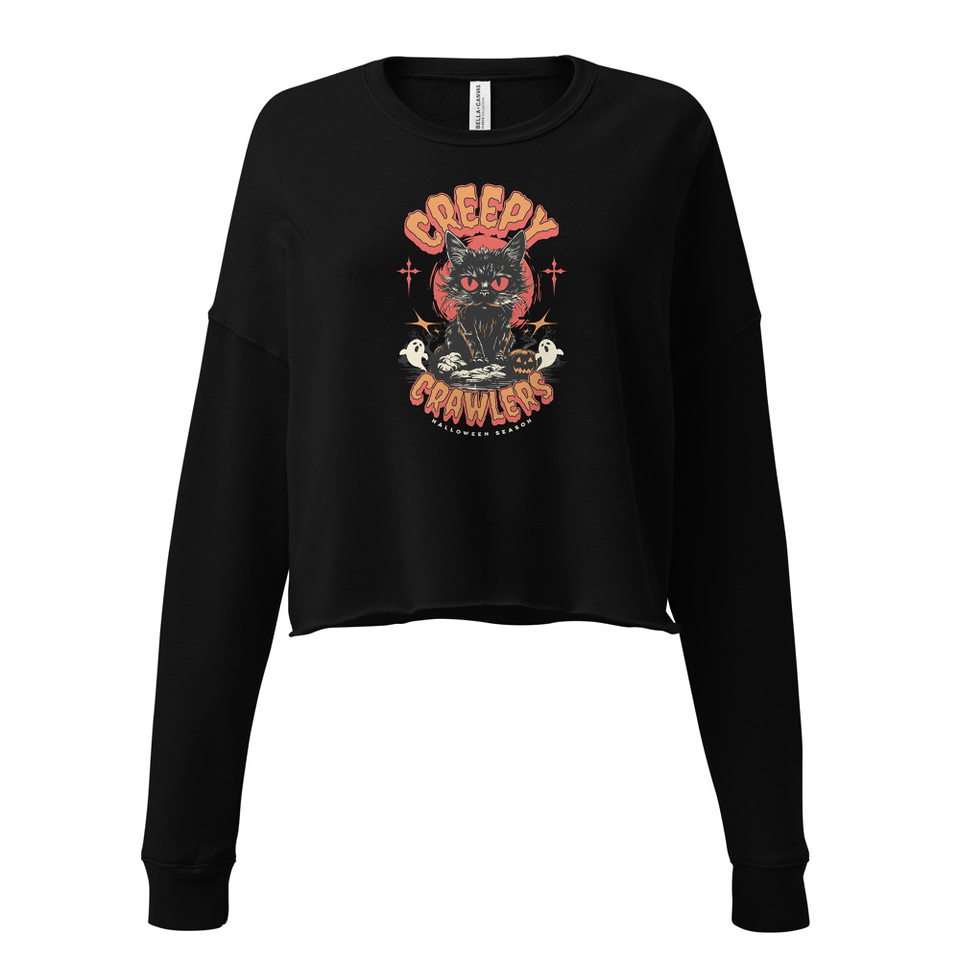 Creepy Crawlers Halloween Women's Cropped Sweatshirt