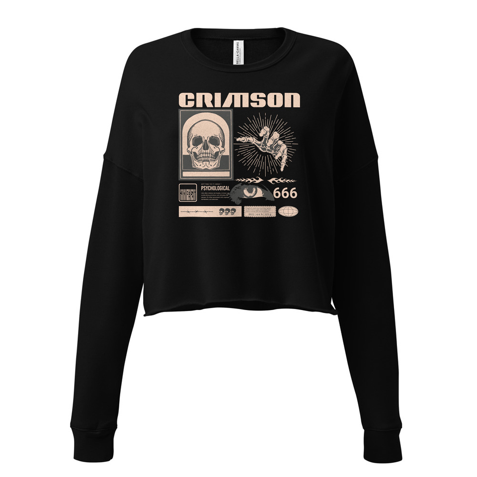 Crimson Women's Cropped Sweatshirt