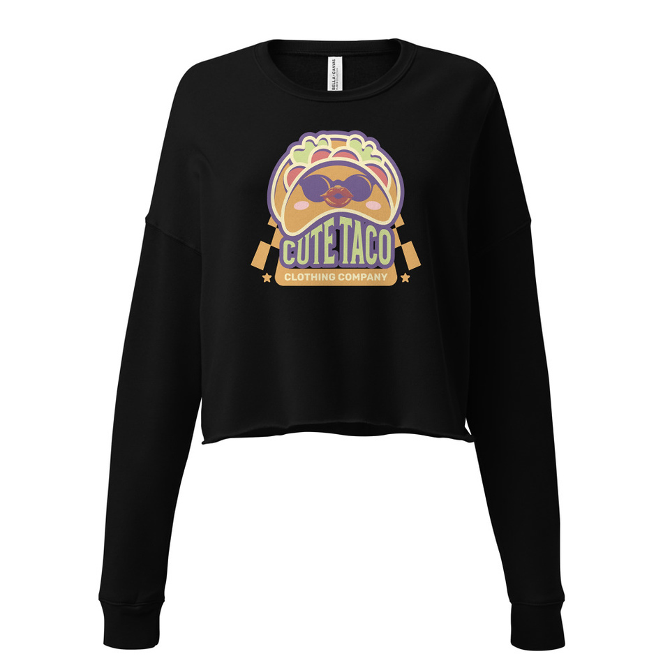 Cute Taco - Colorful Mexican Tortilla Women's Cropped Sweatshirt