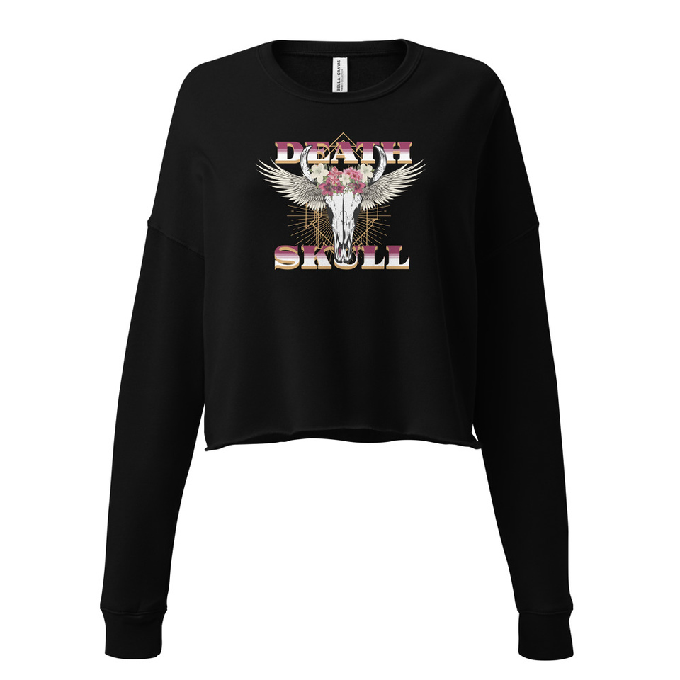 Deah Skull Women's Cropped Sweatshirt