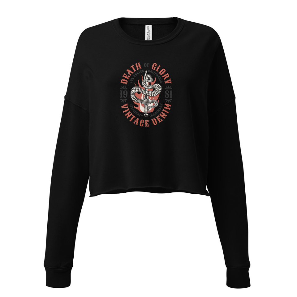 Death or Glory - Sword Snake Women's Cropped Sweatshirt