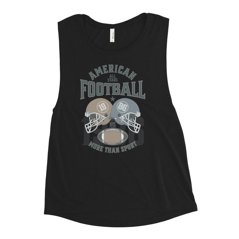 American All Star Football - Sports Helmet Women's Muscle Tank
