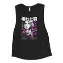 Anime Broken Wings - Neon Japanese Style Women's Muscle Tank