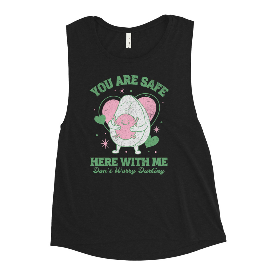 Avo Love - Typographic Cartoon Streetwear Women's Muscle Tank