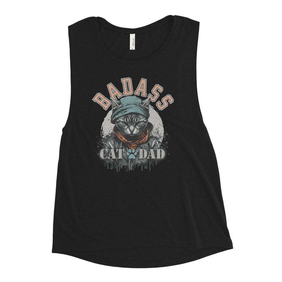 BADASS CAT DAT Women's Muscle Tank