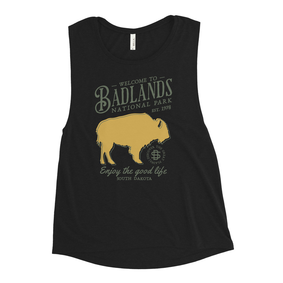 Badlands National Park - Bison Women's Muscle Tank