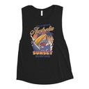 Bells Beach Australia Sunset Surfing Women's Muscle Tank