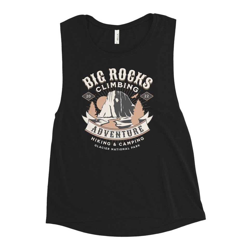 Big Rocks Climbing - Outdoor Adventure Women's Muscle Tank