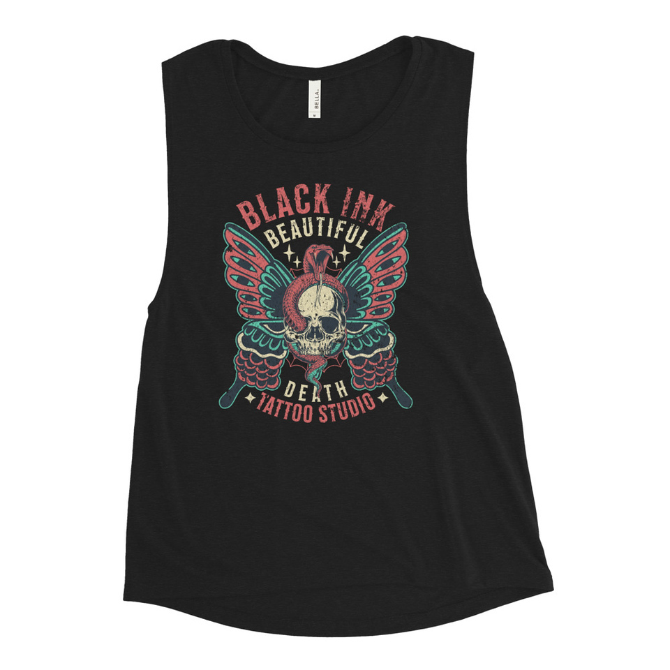 BLACK INK TATTOO Women's Muscle Tank