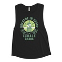 Breathe in peace, exhale chaos Women's Muscle Tank