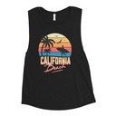 California Beach - Retro Surf Women's Muscle Tank