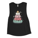Cartoony Christmas Tree Women's Muscle Tank