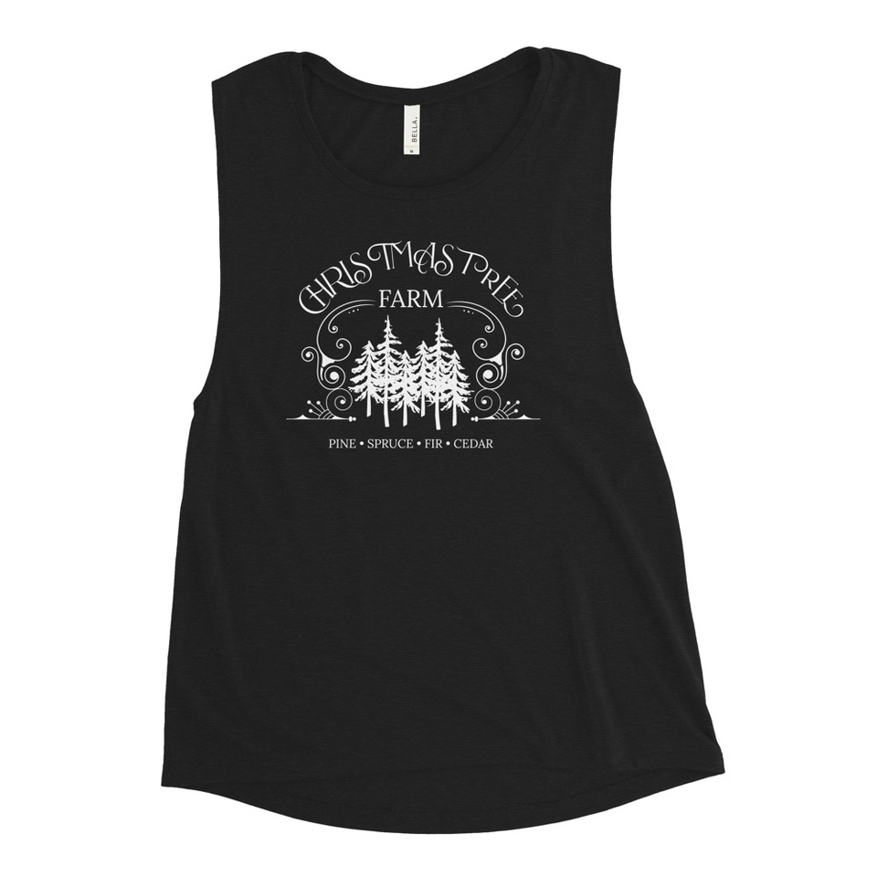 Christmas Tree Farm Women's Muscle Tank