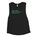 Coffee Completes Me - Neon Heart Women's Muscle Tank