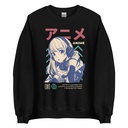 Anime Girl Unisex Crew Neck Sweatshirt