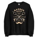 Barber Shop Cuts & Shaves - Scissor Unisex Crew Neck Sweatshirt