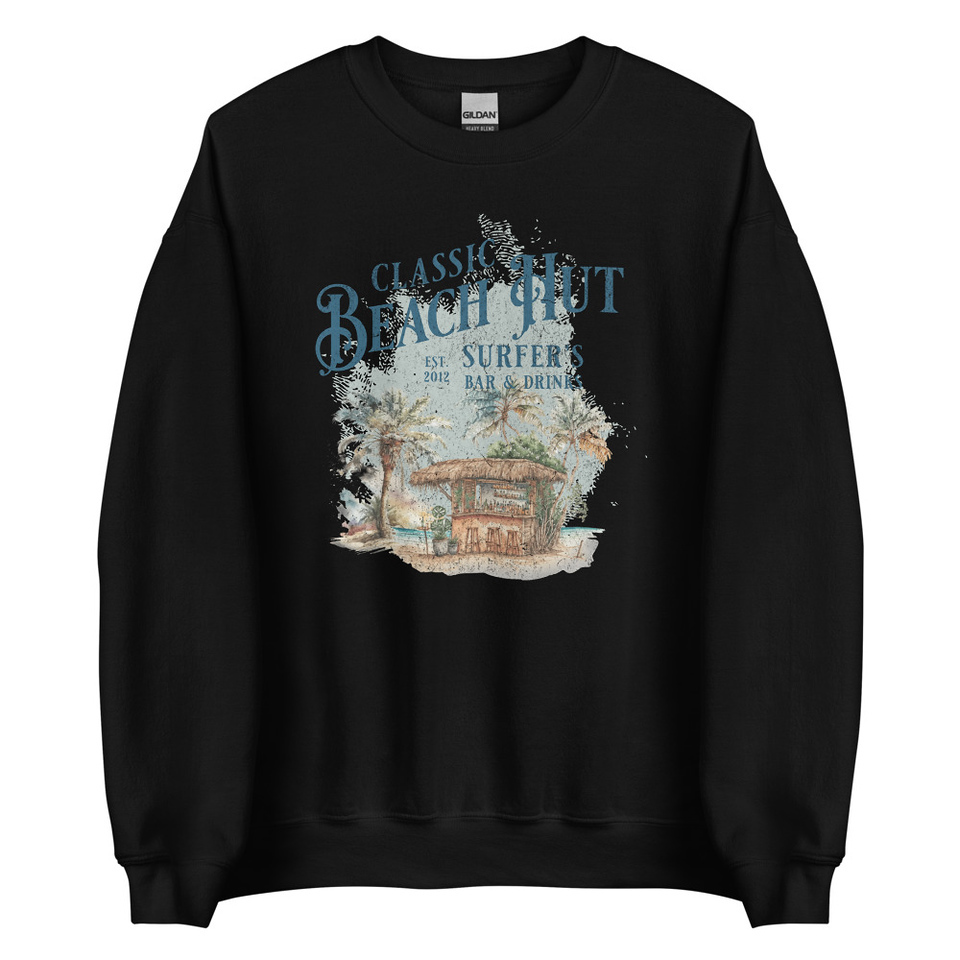 Beach Hut Unisex Crew Neck Sweatshirt