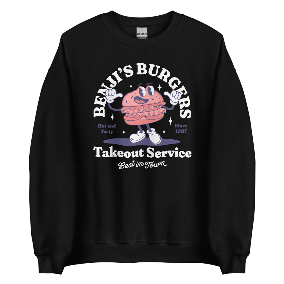 Benji's Burgers - Fast Food Unisex Crew Neck Sweatshirt
